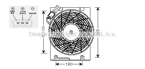 AVA QUALITY COOLING Ventilators, Motora dzesēšanas sistēma OL7508
